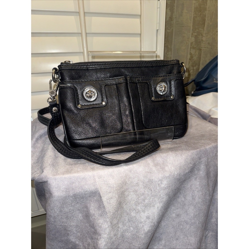 Marc by Marc Jacobs Totally Turnlock Percy Black Leather Crossbody Bag Purse